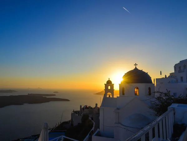 Orthodox church on Santorini Island — Stock Photo, Image