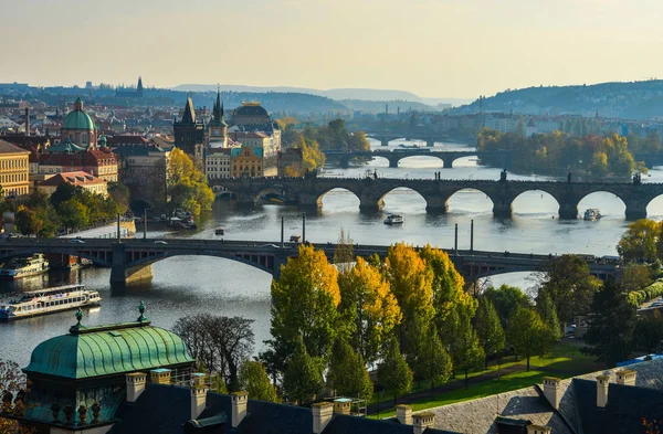 Flygfoto över Praha (Prag) Stadsbild — Stockfoto