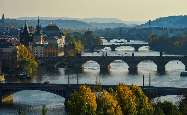 Praha 'nın (Prag) havadan görünüşü — Stok fotoğraf