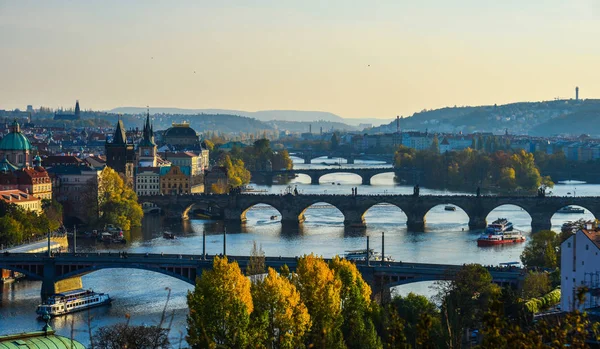 Letecký pohled na Prahu (Praha) — Stock fotografie