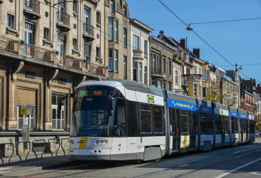 Gent, Belçika sokaklarında tramvay