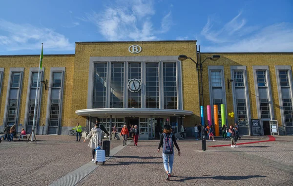 Main railway station of Bruges, Belgium — 스톡 사진
