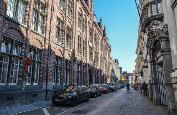 Bruges, Belçika eski binalar — Stok fotoğraf