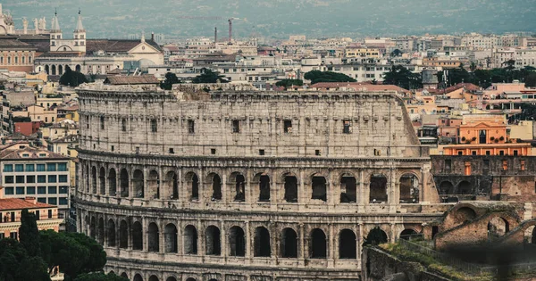 Сценический вид Древнеримского Колизея — стоковое фото