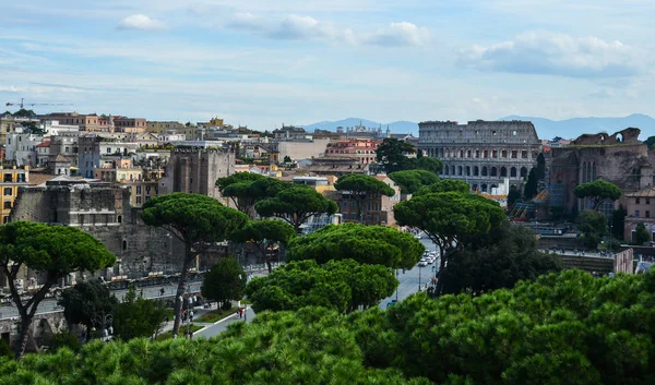 Panoramic view of Ancient Rome ruins — Stock Photo, Image