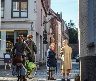 Bruges, Belçika eski binalar 