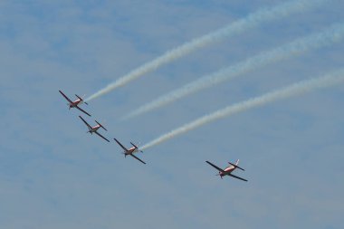 Turboprop hafif motorlu uçaklar ai 'de uçuyor.