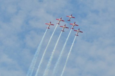 Turboprop hafif motorlu uçaklar ai 'de uçuyor.