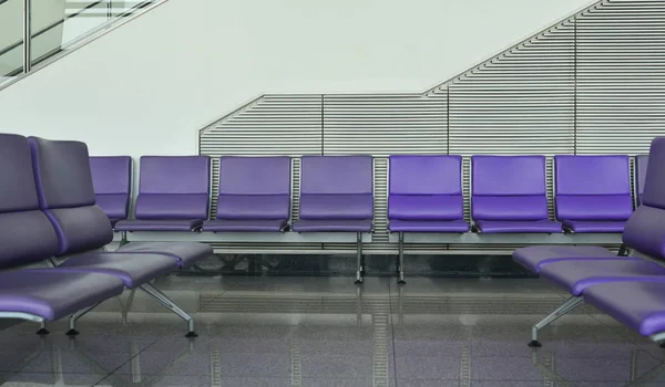 Waiting chairs at boarding gate — 스톡 사진