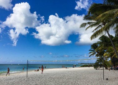 Seascape of Trou-aux-Biches in Mauritius