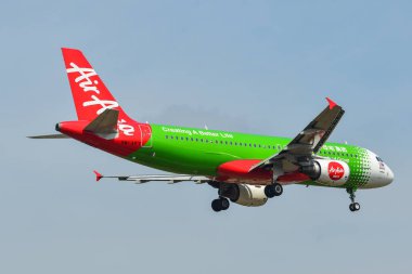 Bangkok havaalanında açılış yolcu uçak 