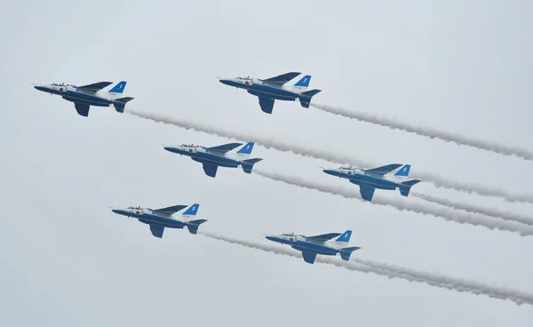 Equipa de Demonstração Aerobática Blue Impulse — Fotografia de Stock