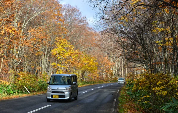 Podzimní scenérie Aomori, Japonsko — Stock fotografie