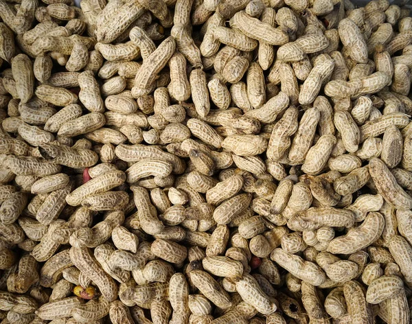 Pile of peanut in shell texture at market — Stock Photo, Image