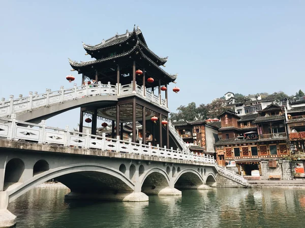 Fenghuang, staré město v Hunan, Čína — Stock fotografie