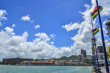 Port Louis, Mauritius 'un silüeti