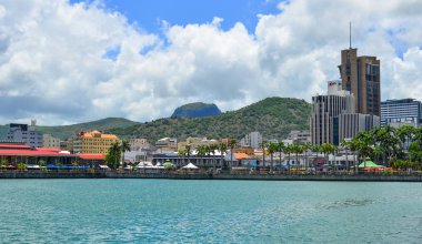 Port Louis, Mauritius 'un silüeti