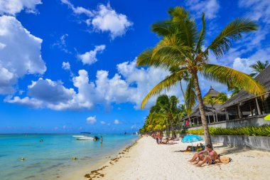 Mauritius Adası 'nın güzel deniz manzarası 