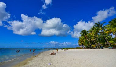 Mauritius Adası 'nın güzel deniz manzarası 