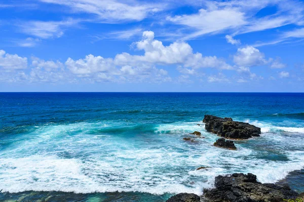 Mauritius Adası 'nın güzel deniz manzarası 