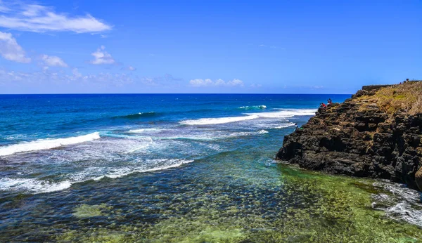 Mauritius Adası 'nın güzel deniz manzarası 