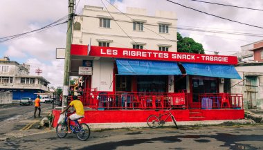 Mahebourg, Mauritius 'taki yerel bir restoran.