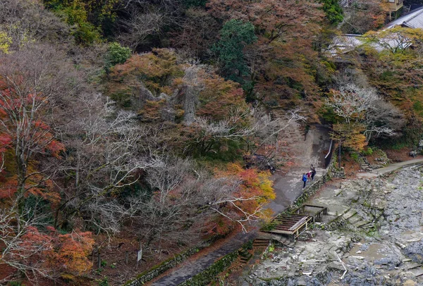 Cenário de outono em Arashiyama, Kyoto, Japão — Fotografia de Stock