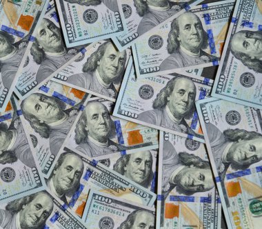 100 Amerikan Doları billnote arka planı 
