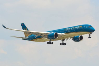 Saigon havaalanına iniş yolcu uçak 