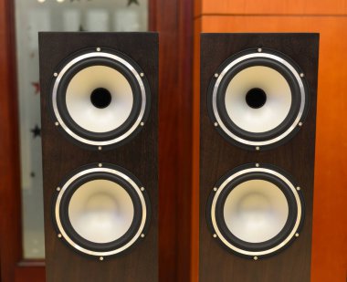 Mağazada gösterilecek Stereo hoparlör sistemi 