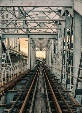 Vietnam Saigon 'daki Antik Binh Loi Demiryolu Köprüsü 