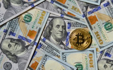 Altın Bitcoin Usd 100 billnote doları üzerinde 