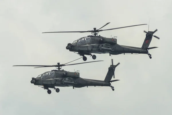 Singapour Février 2020 Air Force Boeing Hélicoptère Attaque Apache Volant — Photo