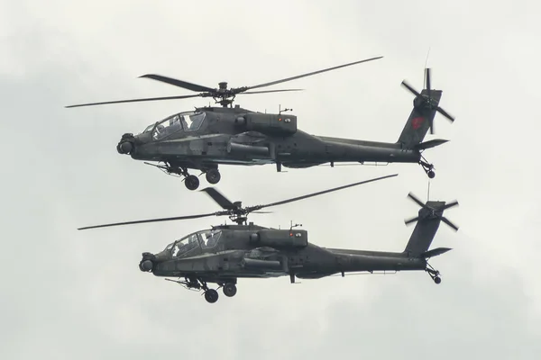 Singapour Février 2020 Air Force Boeing Hélicoptère Attaque Apache Volant — Photo