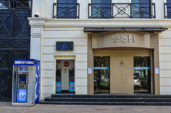 Vientiane Laos Jan 2020 Banking Building Downtown Vientiane Vientiane Capital — Stock Photo, Image