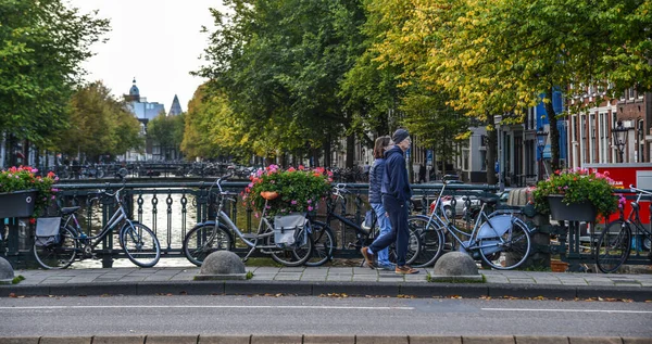 Amsterdam Holandsko Října2018 Cityscape Kanálem Amsterdam Holandsko Amsterdam Známý Svým — Stock fotografie