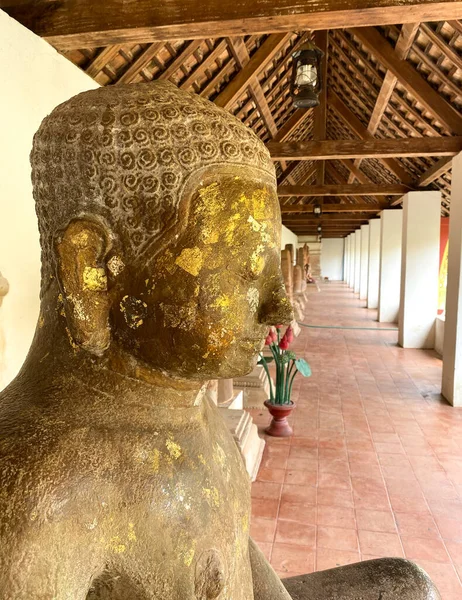 Antike Buddha Statue Der Pagode Vientiane Laos Schätzungsweise Der Gesamtbevölkerung — Stockfoto