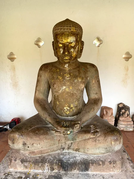 Oud Boeddhabeeld Bij Pagode Vientiane Laos Naar Schatting Van Totale — Stockfoto