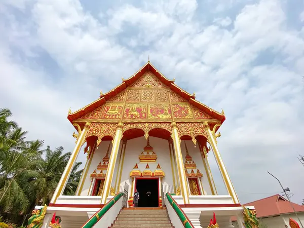 Forntida Buddhistisk Pagoda Vientiane Laos Lao Buddhismen Unik Version Theravada — Stockfoto