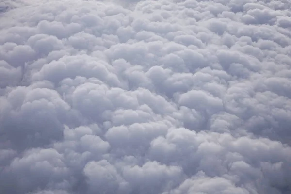 Nuvens Brancas Vista Janela Avião Nascer Sol — Fotografia de Stock