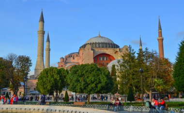 İstanbul, Türkiye - 29 Eylül 2018. Ayasofya (Kutsal Bilgelik Kilisesi), İstanbul, Türkiye. Dünyanın en büyük binasıydı ve zamanının en büyük mühendislik harikasıydı..