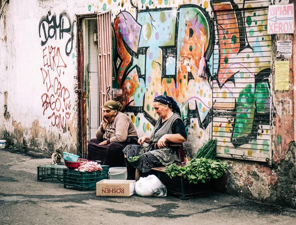 Tbilisi Gruzja Września 2018 Sprzedawcy Ulicy Tbilisi Georgia Tbilisi Starożytna — Zdjęcie stockowe