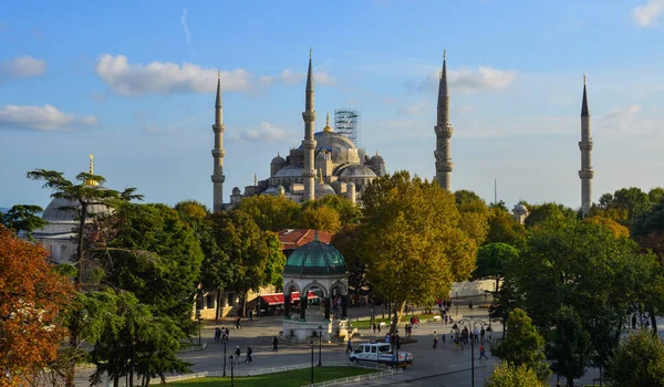 Stanbul Türkiye Eylül 2018 Stanbul Türkiye Deki Mavi Cami Manzarası — Stok fotoğraf