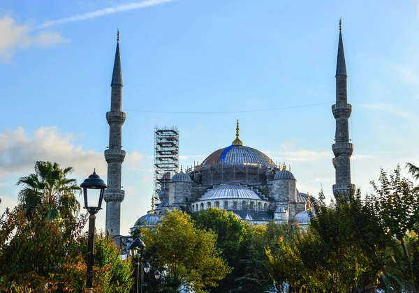 Stanbul Türkiye Eylül 2018 Stanbul Türkiye Deki Mavi Cami Manzarası — Stok fotoğraf