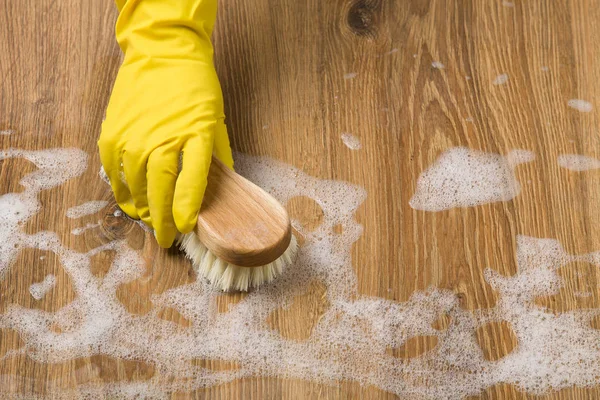 Concept schoonmaken - wassen van vloeren — Stockfoto