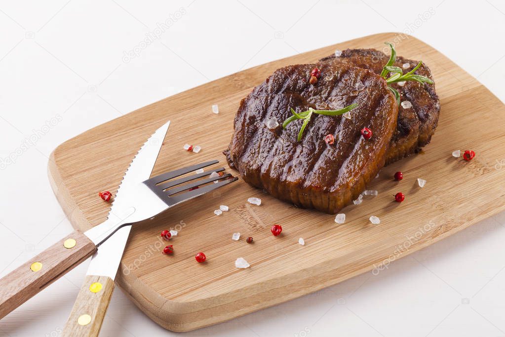 Grilled beef steak 