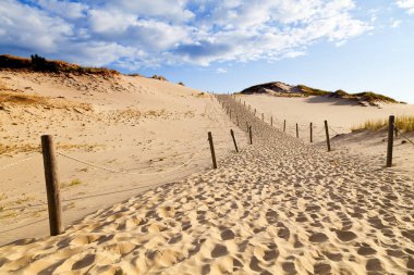 Kum tepeleri Baltık kıyısında 