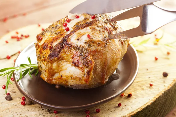 Marine fırında jambon