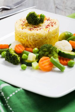 Sebzeli risotto bölümünü.