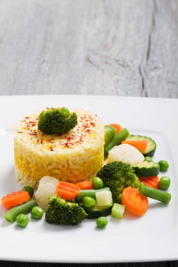 Sebzeli risotto bölümünü.